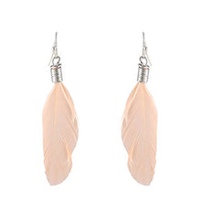 TININNA modalità Donne Fascino Vintage Piuma Dangle Ciondolo Pesce Gancio Orecchini, Arancione, 1paire