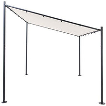 SORARA Milano Parete Gazebo | Sabbia | Black Frame | 285 x 400 cm (DXW) | Modern Style Outdoor baldacchino e Shelter Pergola Pavilion