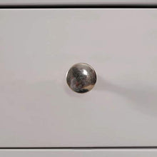 Credenza in legno massiccio con 3 cassetti e 3 ante, cassettiera per sala da pranzo, soggiorno, camera da letto, 110 x 33,5 x 70 cm, marrone e bianco