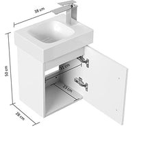 emotion Lavabo con mobiletto, Legno, Antracite Lucido, 38, 2 unità