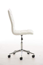CLP Sgabello Lavoro Peking in Similpelle I Sgabello Ufficio Imbottito I Sgabello Studio, Colore:Bianco