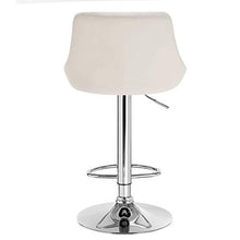 Sgabelli da bar crema chiaro Bar Sedie colazione cucina Sgabelli di Isola della cucina Bancone Sgabelli Set di PC Velvet esterni regolabili girevole di gas dell'elevatore di acciaio al cromo poggiapie