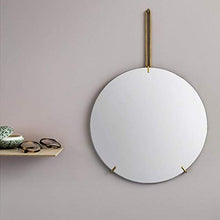 IG Specchio da Bagno a Muro Specchio Rotondo - Specchio Decorazione Della Parete Del Bagno - Specchio per il Trucco per il Trucco,Oro,60 Cm.