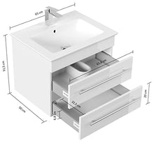 Mobile bagno con lavabo Villeroy & Boch Venticello 65cm grigio cemento
