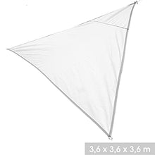 Gebor Outdoor – Schaduwdoek – Driehoek – Tuin – Balcone, Campeggio – Zomer – Stralen Uv – Wit – 3,6 x 3,6 x 3,6 m