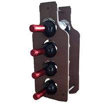 Portabottiglie vino in legno design rustico a forma di bottiglia – ideale per cucina, cantina o cantina
