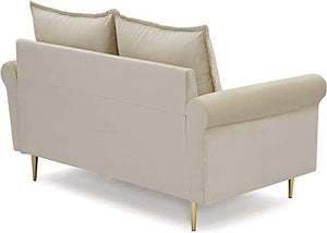 Stile moderno salotto divano a 2 o 3 posti panca divano imbottito,Beige-2 Seater Sofa Only - Arredi Casa