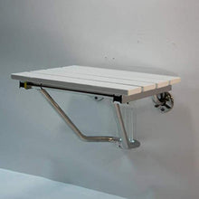 SHJMANPA Sgabello Pieghevole in Legno Massello Sedile per Doccia Sgabello per Cambio Scarpe Resistente all'Usura E Resistente, Facile da Mantenere E Pulire