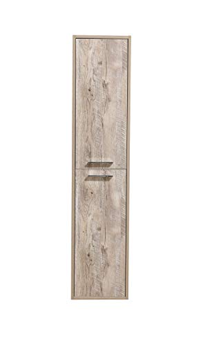 Badplaats B.V. Mobiletto del Bagno Tulum 160 cm Nature Wood - Mobiletto armadietto per Il Bagno, Armadio mobili Cabinet Laterale
