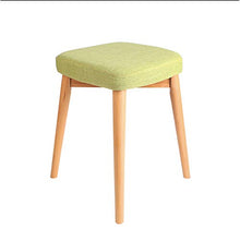 EXCLVEA Sedile per Trucco per Camera da Letto Vanity Sgabello Trucco banco Scollato sulla Schiena Imbottita attenuato Vanity Gambe Seduta in Legno (Colore, Dimensione : 37x37x46cm)