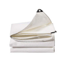 MTYLX Tela Cerata Multiuso per Esterni, Protezione Solare Impermeabile in Tela Bianca Resistente Agli Strappi Anti-Uv per Impieghi Gravosi 500 G/M²,un,4X4M