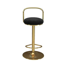 GYPPG Sgabello Bar Girevole con Supporto per la Schiena, sedie Bar per Camera Letto, Cucina, Sala Pranzo, Patio, Ufficio, bistrot, Sedile in Velluto, Gambe in Metallo Dorato, Altezza Reg