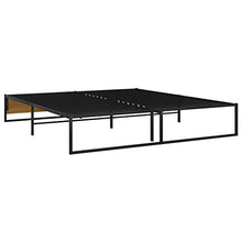 160 x 200 cm Struttura Letto Matrimoniale in Metallo,Piattaforma Letto Matrimoniale,Supporto Resistente per letto,Giroletto per Adulto, Montaggio facile,Nero