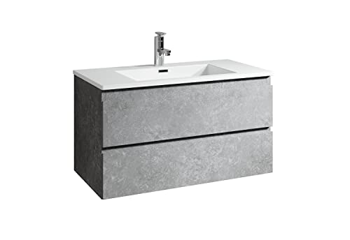 Mobili da bagno Angela 90cm Grigio - armadio mobiletto lavabo Mobili Armadietto
