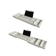Scaffali per Pallet da Bagno, Bianco Slittamento Scalabili 75-110cmIPad Telefono Cellulare Scaffali Scaffali Porta Asciugamani, Adatto per Il Bagno Home Hotel