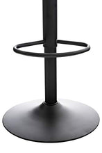 CLP Set 2 Sgabelli Bar Almada in Polipropilene I Coppia Sedie Alte Bancone Girevoli Regolabili 57-78 CM, Colore:Nero