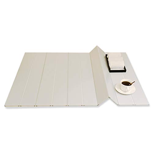 Vasca Da Bagno Caddy, Vasca Da Bagno Pieghevole Realizzato In Mensola Parapolvere Bagno Isolamento In PVC Può Essere Posizionato Sugli Scaffali Cremagliera IPad, 75 Centimetri Di Larghezza Bianche