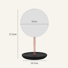 Specchio per il trucco, specchio desktop per il desktop a scatto da 180 gradi Specchio HD Specchio da principessa portatile, Specchio da tavolo europeo per studenti per camera da letto casa Bagno AOIW