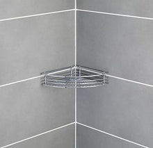 WENKO Portaoggetti angolare Milano - cromo, Acciaio, 31.5 x 6 x 22 cm, Cromo