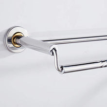Portasciugamani in acciaio inox alto e basso doppio porta asciugamani da bagno con asta per appendere asciugamani, 60cm