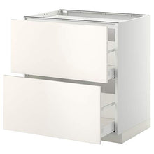 METOD/MAXIMERA base cabina f piano cottura/2 frontali/2 cassetti 80x61.6x88 cm bianco/Veddinge bianco