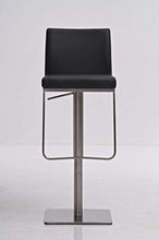 CLP Sgabello Bar Panama In Similpelle E Metallo I Sgabello Alto Girevole E Regolabile 58-82 CM I Sedia Cucina Moderna, Colore:grigio, Colore del telaio:acciaio inossidabile