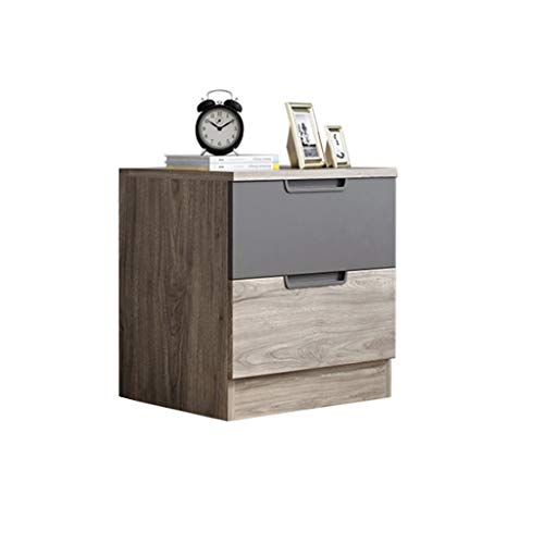 Comodino Camera da Letto Semplice Mini Cassetto Armadio di stoccaggio Mobili Multi-Funzione Doppio pompaggio Armadietto di personalità Cuscinetto Laterale 300KG-50x40x45cm FANJIANI