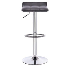 WOLTU® BH28gr-4 Sgabelli da Bar Sedia cucina Alta con Poggiapiedi Similpelle Cromato Regolabile Girevole Moderni Classici Grigio Coppia Set 4