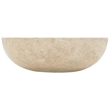 Festnight Lavandino da Bagno Appogio in Pietra Marmo Nero/Crema 40x12 cm,Lavabo da Bango Aggoggio in Pietra,Lavandino Rotondo,Lavano Rotondo,Lavandino Appoggio,Lavabo Appoggio