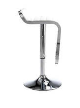 Wink design,Maine, Sgabello Bar, Finta Pelle, Bianco, 87 x 35 x 45 cm