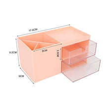 Scatola portaoggetti per organizer per trucco Cassetto multifunzione da tavolo Cassetto portaoggetti per cancelleria per gioielli Portaoggetti per ufficio Home(Rosa)