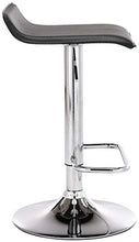 CLP Sgabello Bar Dyn Imbottito in Similpelle I Sedia Bancone Regolabile 60-78 CM I Sgabello Alto Girevole 360°, Colore:Nero