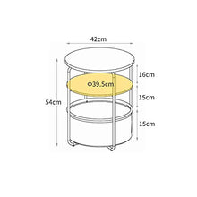 ZhuFengshop Comodino Comodino Armadietto A Tre Livelli Piccolo Tavolino da Salotto Mini Tavolo da Soggiorno Tavolino Angolare Tavolino Laterale Tavolino Rotondo Comodino Side Table (Color : A)