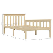 BIGTO - Struttura per letto in legno di pino massiccio, per camera da letto, stile B, 100 x 200 cm, colore: Marrone chiaro