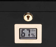 DPLQX sigari armadi, con igrometro e umidificatore Versatilità humidor per sigari ammezzati Durevole Buona Tenuta, humidor per sigari adorini,Black_295x247x112mm/12x10x4in