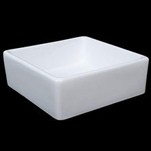 Zerone Lavabo quadrato in ceramica, lavabo, lavabo, moderno, bianco, 38 x 38 x 13,3 cm