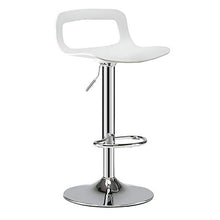 Sgabello Estetista con Back Pp Cushion Bar Stool Stool Sedie A Mano Aperta da Cucina Moderna Sedie da Pranzo con Gambe in Metallo Imbottite,Bianco Nero