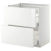 METOD/MAXIMERA base cb 2 frontali/2 cassetti alti 80x61.8x88 cm bianco/Ringhult bianco