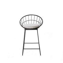 ZYCW Sgabelli da Bar, Alta Sedia da Cucina Stile Industriale Rivestimento Gambe in Metallo con Schienale, per Cucina Soggiorno e Ristorante (Black,65cm)