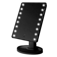Specchio A 360 Gradi Rotante Trucco Specchio Regolabile 16/22 LED LED Touch Touch Touch Drop 16/26,5 cm Nero
