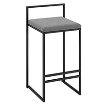 LWW Sgabelli, Sgabello Contro Sedie Della Barra Sgabelli Modern Light Elegante Velluto Grigio Cuscino Del Sedile Carico Massimo 200Kg,66 cm,66 cm