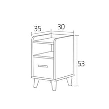 Comodino Moderno Semplice, Mini Armadio in Stile Nordico Armadietto di stoccaggio Spaziale Divano di stoccaggio Laterale Armadio carico 300 kg-61x38x42 cm FANJIANI