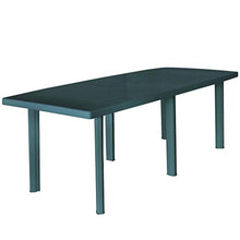 OUSEE Tavolo da Giardino Verde 210x96x72 cm in Plastica
