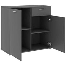 XHCP Credenza, Comodino, Comodino, cassettiera per la casa Soggiorno Camera da Letto Bianco Lucido 80x36x75 cm truciolare