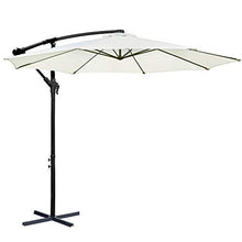 Novonova® Ombrellone da Giardino | Ø 350cm H*L 400 × 260cm | Protezione Solare UV50+ | Ombrellone da Balcone inclinabile con Manovella (Piede escluso), Regolabile in Altezza, PS835
