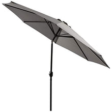 Outsunny Ombrellone da Giardino Φ300cm con Manovella e Inclinabile con Palo Smontabile, Metallo e Poliestere Grigio