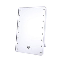WXFF Palmare Specchio per Il Trucco con LED Specchio cosmetico con commutatore dimmer Touch azionabile a Batteria □ Stand Vanity Specchio FortibletoP Bagno □ Viaggi Specchio Trucco