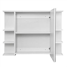 EUGAD Armadietto a Specchio da Bagno Mobiletto Pensile a Parete con 8 Mensole 80x20x60cm Bianco 0134WY