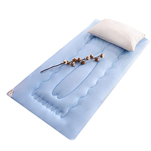 RUYII Tatami Giapponese Sottile Tappetino Materasso Pieghevole per Studenti Materasso Tatami Futon Pieghevole in Cotone 100% Morbido Spesso,Blue-90×200cm