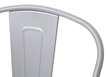 Sgabello con Schienale bistrot Design Industriale HWC-A73 Legno Metallo Verniciato Grigio